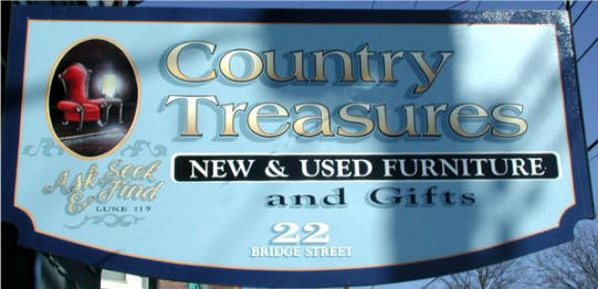 Country Treasures Store Sign